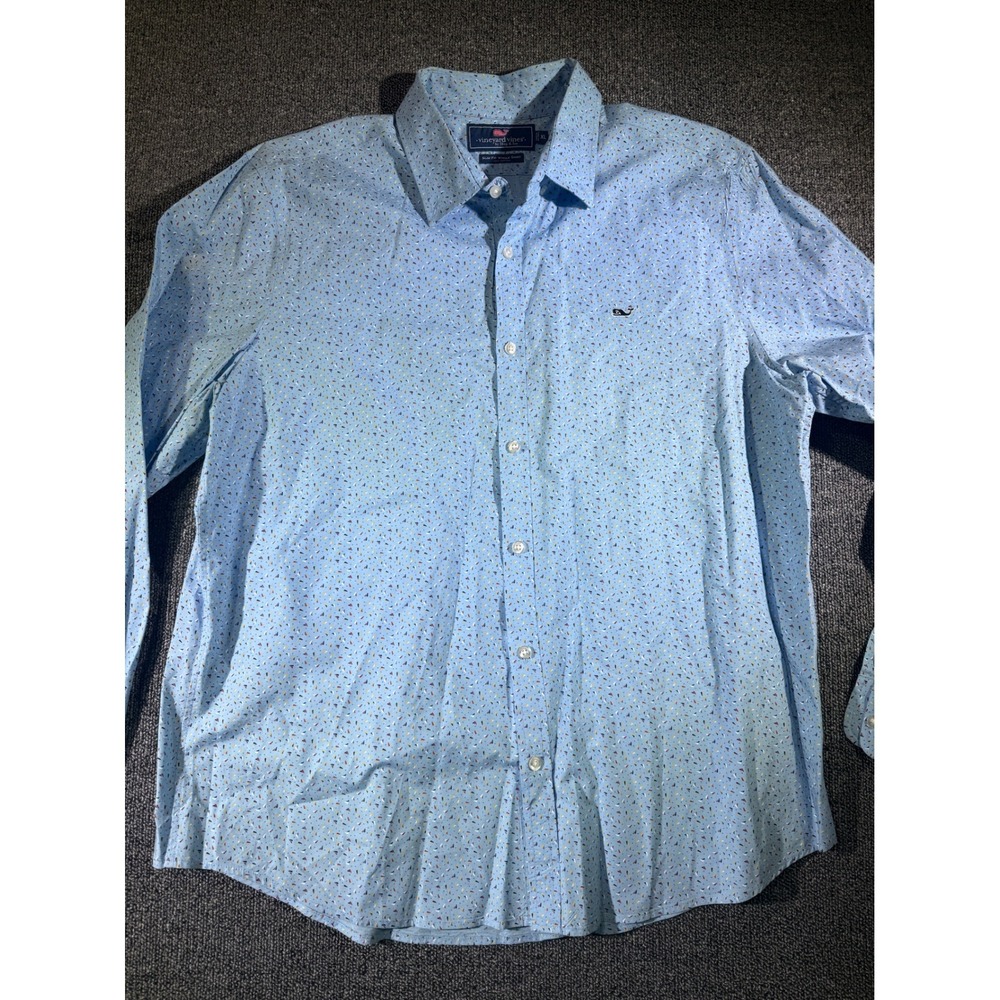 Vineyard Vines XL‎ Slim Fit Whale Shirt featuring a "Micro Sail Dot"